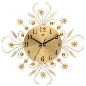 GreenZech (Gold) Large 3D Luxury Wall Clock Metal Modern Art Diamonds Flower Home Room Dec GreenZech (Gold) Large 3D Luxury Wall Clock Metal Modern Art Diamonds Flower Home Room Dec
