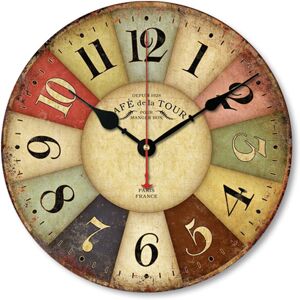 GreenZech (3) Vintage Round 12 Inch Wall Hanging Clock Hotel Home Living Room DIY Modern D GreenZech (3) Vintage Round 12 Inch Wall Hanging Clock Hotel Home Living Room DIY Modern D