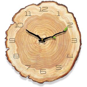 GreenZech (3) Creative Wooden Pattern Wall Clock Mute Wall Clock Quartz Wall Clock For Hom GreenZech (3) Creative Wooden Pattern Wall Clock Mute Wall Clock Quartz Wall Clock For Hom