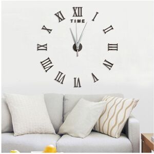 GreenZech (Black) Large 3D DIY Wall Clock Roman Numerals Clock Frameless Mirror Surface Wa GreenZech (Black) Large 3D DIY Wall Clock Roman Numerals Clock Frameless Mirror Surface Wa