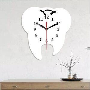 GreenZech (White) Tooth Shape Wall Clock Quartz Wall Clock 3D Wall Clock For Home Office D GreenZech (White) Tooth Shape Wall Clock Quartz Wall Clock 3D Wall Clock For Home Office D
