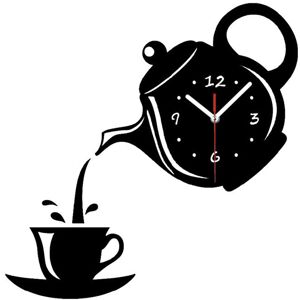 GreenZech (Black) Creative Teapot Head Wall Clock Animal Wall Clock For Home Office Decora GreenZech (Black) Creative Teapot Head Wall Clock Animal Wall Clock For Home Office Decora