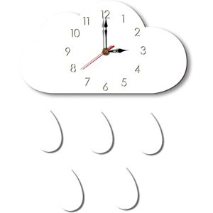 GreenZech (White) Cloud Wall Clock Home Cartoon Living Room Creative Wall Clock GreenZech (White) Cloud Wall Clock Home Cartoon Living Room Creative Wall Clock