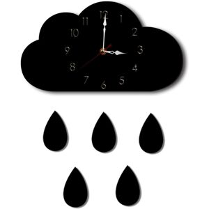 GreenZech (Black) Cloud Wall Clock Home Cartoon Living Room Creative Wall Clock GreenZech (Black) Cloud Wall Clock Home Cartoon Living Room Creative Wall Clock