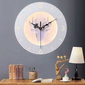 GreenZech 220V LED Nordic Deer Round Clock Night Light Wall Lamp Bedroom Living Room Decor GreenZech 220V LED Nordic Deer Round Clock Night Light Wall Lamp Bedroom Living Room Decor