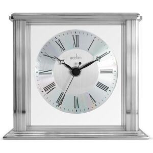 Acctim Mantel Clock, Metal, Silver, 13.7 x 15.5 x 6.8 Acctim Mantel Clock, Metal, Silver, 13.7 x 15.5 x 6.8