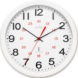 Acctim Wall Clock Radio Controlled 30cm White 74172, 30cm x 30 cm Acctim Wall Clock Radio Controlled 30cm White 74172, 30cm x 30 cm