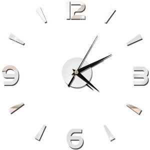 Unbranded (Silver) Diy Modern Analog 3d Mirror Surface Large Number Wall Clock Home Decor Unbranded (Silver) Diy Modern Analog 3d Mirror Surface Large Number Wall Clock Home Decor