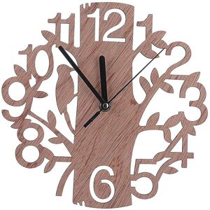 Unbranded (As show, One size) Tree Shape Silent Quartz Wall Clock, Wooden Clock For Home D Unbranded (As show, One size) Tree Shape Silent Quartz Wall Clock, Wooden Clock For Home D
