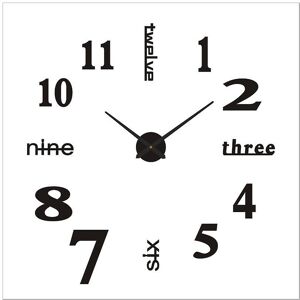 Unbranded (As show, One size) 3d Wall Clock ( 80-130cm), Black, Diy Digital Wall Clock, Si Unbranded (As show, One size) 3d Wall Clock ( 80-130cm), Black, Diy Digital Wall Clock, Si