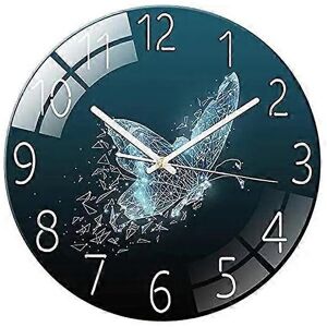 Unbranded (As show, One size) Silent Tempered Glass Wall Clock 30cm - For Living Room, Kit Unbranded (As show, One size) Silent Tempered Glass Wall Clock 30cm - For Living Room, Kit