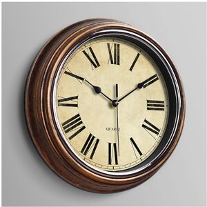 Unbranded (Brown Roman Numerals) Clock Wall Retro Round Shape Home Living Room Study Suppl Unbranded (Brown Roman Numerals) Clock Wall Retro Round Shape Home Living Room Study Suppl