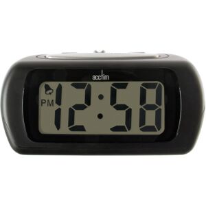 Acctim 12343 Auric Alarm Clock, Black, one size, Synthetic, MEDIUM Acctim 12343 Auric Alarm Clock, Black, one size, Synthetic, MEDIUM