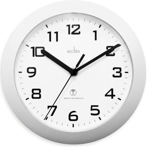 Acctim 74367 Peron Radio Controlled Wall Clock, Silver, 23 cm l x 23 cm w Acctim 74367 Peron Radio Controlled Wall Clock, Silver, 23 cm l x 23 cm w