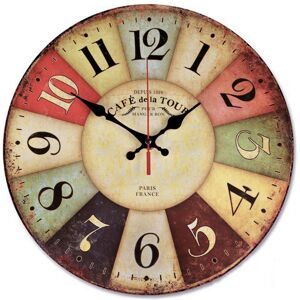 Tlily 12 Inch Retro Wooden Wall Clock Farmhouse Decor Tlily 12 Inch Retro Wooden Wall Clock Farmhouse Decor