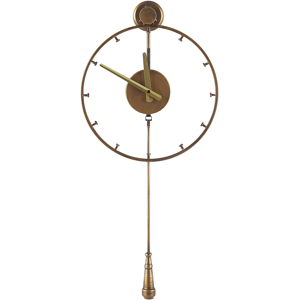 Beliani Wall Clock EMMEN 31 cm Metal Gold Beliani Wall Clock EMMEN 31 cm Metal Gold
