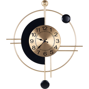 Beliani Wall Clock ALLOGNY 59 cm Metal Gold Beliani Wall Clock ALLOGNY 59 cm Metal Gold