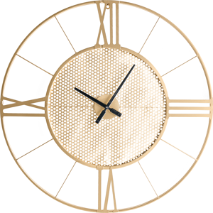 Beliani Wall Clock Blamere 80 Cm Metal Gold - Wall Clock Beliani Wall Clock Blamere 80 Cm Metal Gold - Wall Clock