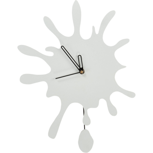 Beliani Fully White Splash Pattern Wall Clock - Wall Clock Beliani Fully White Splash Pattern Wall Clock - Wall Clock