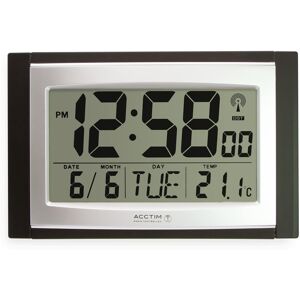 Acctim Stratus 74053 Radio Controlled Wall Desk Clock, Black, Large Display Acctim Stratus 74053 Radio Controlled Wall Desk Clock, Black, Large Display