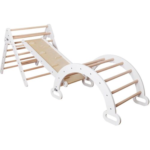 HYGRAD Montessori Pikler Set of 3 Triangle Ramp Arch Climber Ladder Slide Play Gym Set