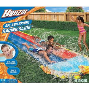 Banzai 16ft Splash Sprint Double Racing Water Slide Banzai 16ft Splash Sprint Double Racing Water Slide