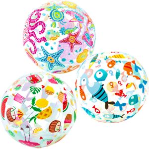 Intex 20" Inflatable Beach Ball - Assorted Ocean & Summer Designs Intex 20" Inflatable Beach Ball - Assorted Ocean & Summer Designs