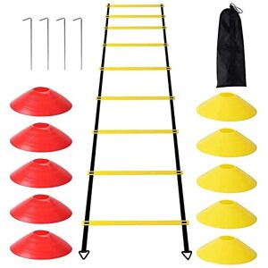 YSBER Agility Ladder Football Training Set - 6m Heavy Plastic Ladder with 10 Dis YSBER Agility Ladder Football Training Set - 6m Heavy Plastic Ladder with 10 Dis