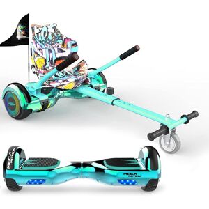 Mega Motion (Green) 6.5'' E Scooter LED Hoverboard with go-kart Segway Mega Motion (Green) 6.5'' E Scooter LED Hoverboard with go-kart Segway