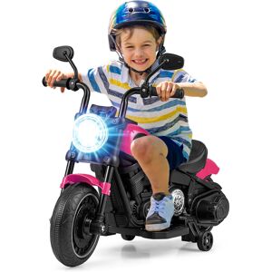 Costway 6V Ride-On Kids' Off-Road Motorbike with Headlight & Music - Removable Training Costway 6V Ride-On Kids' Off-Road Motorbike with Headlight & Music - Removable Training
