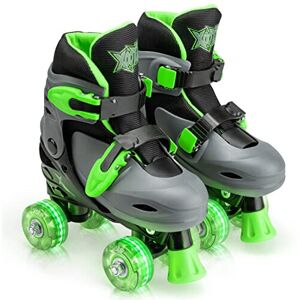 Xootz Roller Skates, Kids Adjustable Quad Skates for Beginners, with Light Up LED Whee Xootz Roller Skates, Kids Adjustable Quad Skates for Beginners, with Light Up LED Whee