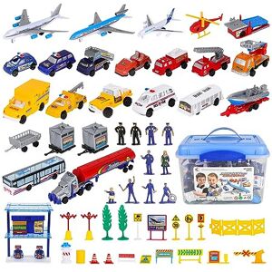 deAO Toys deAO Deluxe 55-Piece Kids Commercial Airport Set in Storage Bucket with Toy Airp deAO Toys deAO Deluxe 55-Piece Kids Commercial Airport Set in Storage Bucket with Toy Airp