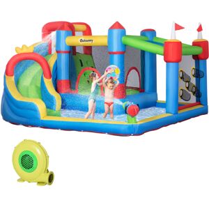 Outsunny Kids Inflatable Bouncy Castle 6 in 1 Water Slide Water Gun Outsunny Kids Inflatable Bouncy Castle 6 in 1 Water Slide Water Gun