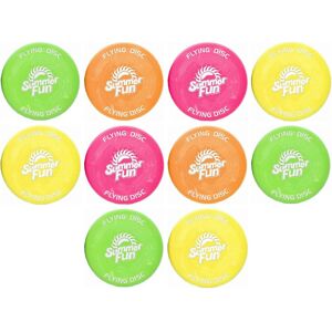 Kandy Toys 10 Summer Fun Flying Disks - Assorted Colours Kandy Toys 10 Summer Fun Flying Disks - Assorted Colours