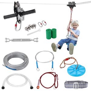 VEVOR Zipline Kit for Kids and Adult, 160 ft Zip Line Kits Up to 500 lb, Backyar VEVOR Zipline Kit for Kids and Adult, 160 ft Zip Line Kits Up to 500 lb, Backyar
