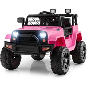 Costway 12V Battery Powered Ride On Truck Electric Kids Ride On Car-Pink Costway 12V Battery Powered Ride On Truck Electric Kids Ride On Car-Pink