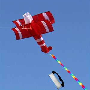 CLOSKYE (Red Plane) 3D Bi-Plane Kite with 109 Yards of Line - Durable Polyester & Fiberg CLOSKYE (Red Plane) 3D Bi-Plane Kite with 109 Yards of Line - Durable Polyester & Fiberg