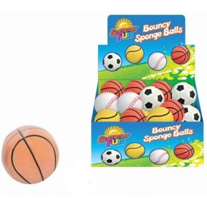 Kandy Toys 12 Bouncy Sponge Balls - Assorted Colours Kandy Toys 12 Bouncy Sponge Balls - Assorted Colours