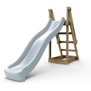 Rebo 8 ft Freestanding Kids Slide - Ice Blue Rebo 8 ft Freestanding Kids Slide - Ice Blue