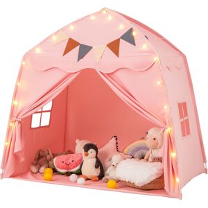 Costway Kids Play Tent Indoor & Outdoor Extra Large Playhouse Tent-Pink Costway Kids Play Tent Indoor & Outdoor Extra Large Playhouse Tent-Pink
