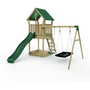 (Swing Gisburn) Rebo Modular Wooden Climbing Frame Adventure Playset (Swing Gisburn) Rebo Modular Wooden Climbing Frame Adventure Playset