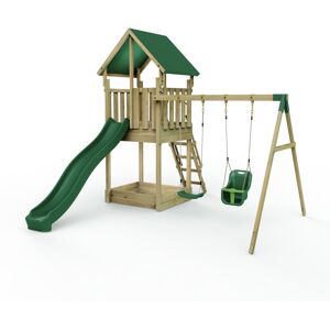(Swing Haldon) Rebo Modular Wooden Climbing Frame Adventure Playset (Swing Haldon) Rebo Modular Wooden Climbing Frame Adventure Playset