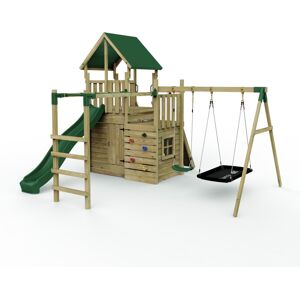 (M10 Double Swing) Rebo Modular Wooden Climbing Frame Adventure Playset - M10 (M10 Double Swing) Rebo Modular Wooden Climbing Frame Adventure Playset - M10