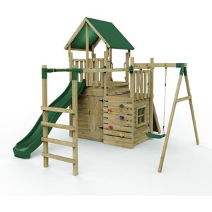 (M10 Single Swing) Rebo Modular Wooden Climbing Frame Adventure Playset - M10 (M10 Single Swing) Rebo Modular Wooden Climbing Frame Adventure Playset - M10