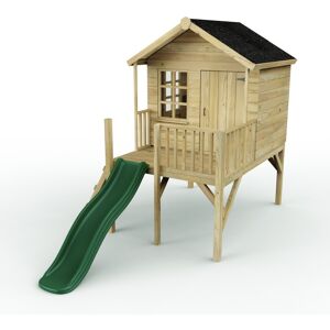 (Pheasant, Green) Rebo 5FT x 5FT Childrens Wooden Garden Playhouse on Deck with (Pheasant, Green) Rebo 5FT x 5FT Childrens Wooden Garden Playhouse on Deck with