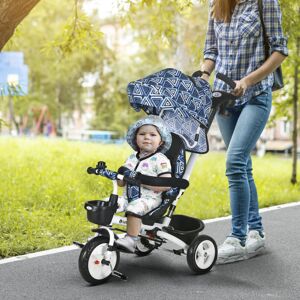 HOMCOM 6 in 1 Trike for Toddler 1-5 Years with Parent Handle, Light Blue HOMCOM 6 in 1 Trike for Toddler 1-5 Years with Parent Handle, Light Blue