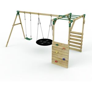 (Monkey Bars - Meteorite, Green) Rebo Wooden Children's Garden Swing Set with Mo (Monkey Bars - Meteorite, Green) Rebo Wooden Children's Garden Swing Set with Mo
