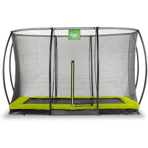 EXIT TOYS EXIT Silhouette ground trampoline 7x10ft with safety net - green EXIT TOYS EXIT Silhouette ground trampoline 7x10ft with safety net - green