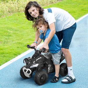 HOMCOM No-Power Quad Toddler Ride-On Car: Foot-to-Floor Sliding Black, 4 Wheels, HOMCOM No-Power Quad Toddler Ride-On Car: Foot-to-Floor Sliding Black, 4 Wheels,