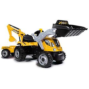 Smoby 7600710301 Builder Max Tractor with Trailer, Yellow/Black Smoby 7600710301 Builder Max Tractor with Trailer, Yellow/Black